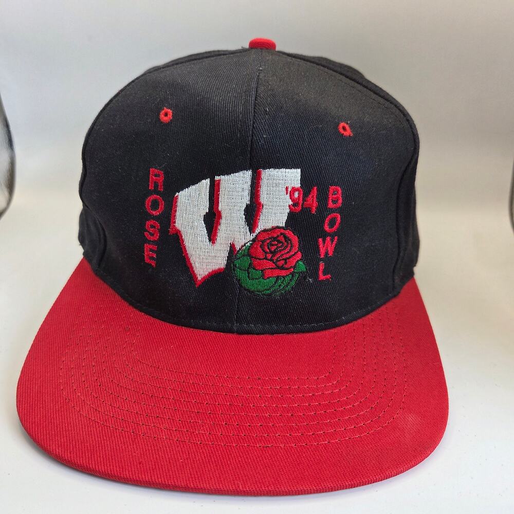 KC Vintage 1994 Wisconsin Badgers Rose Bowl Snapback Hat Green Undervisor